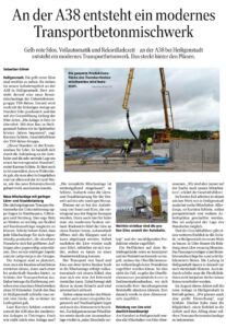 TSN-Beton baut an der A38 in Heiligenstadt: Was der Neubau für die Region bedeutet. Von Sebastian Grimm.